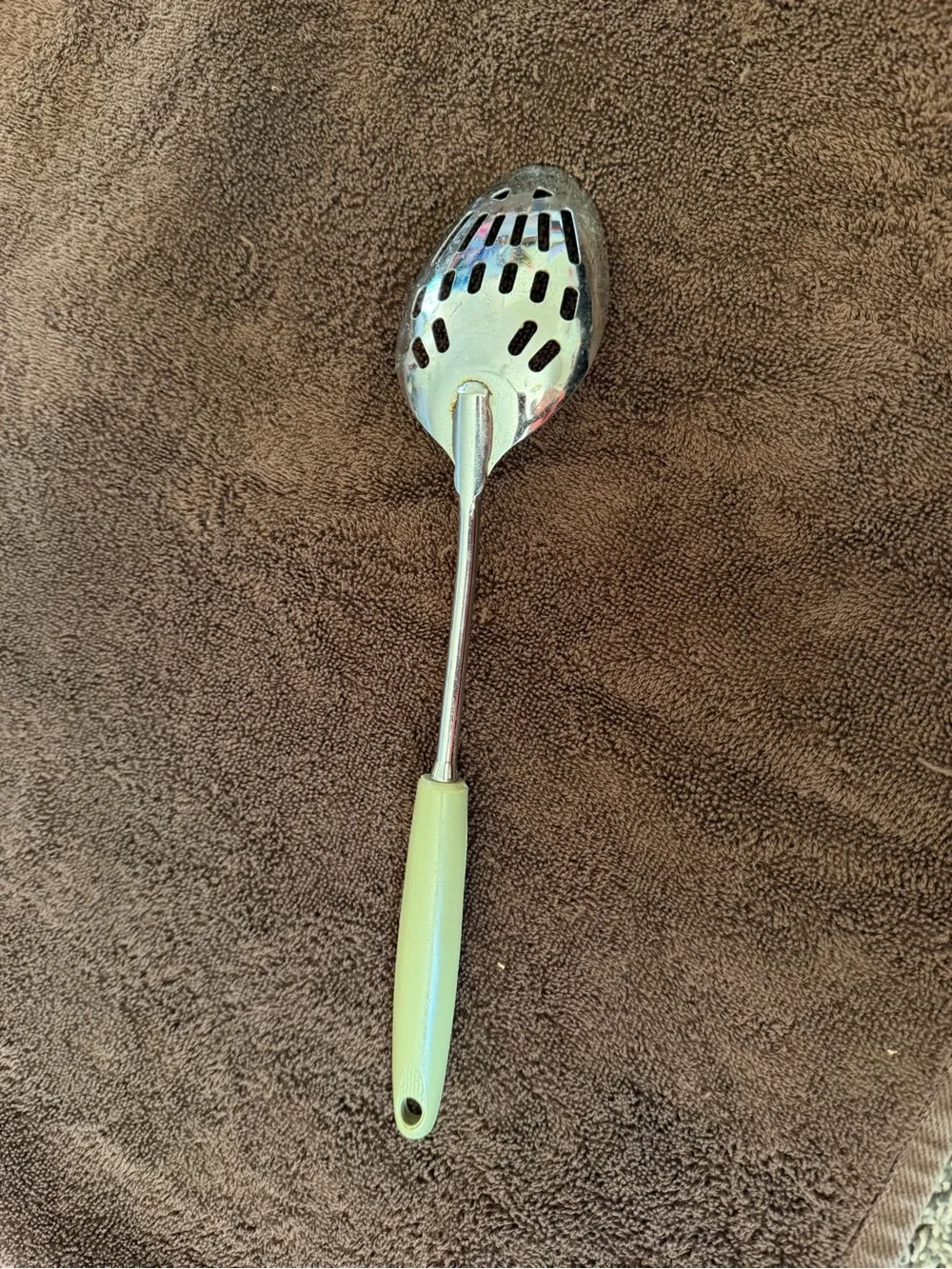 Ecko Unlimited Ivory-Style Handle Stainless Steel Slotted Serving Spoon